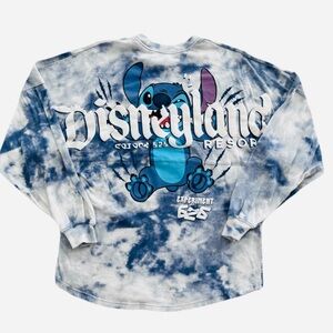 Unisex Disneyland Stitch 626 Experiment Blue Tie-Dye Spirit Jersey Size Small